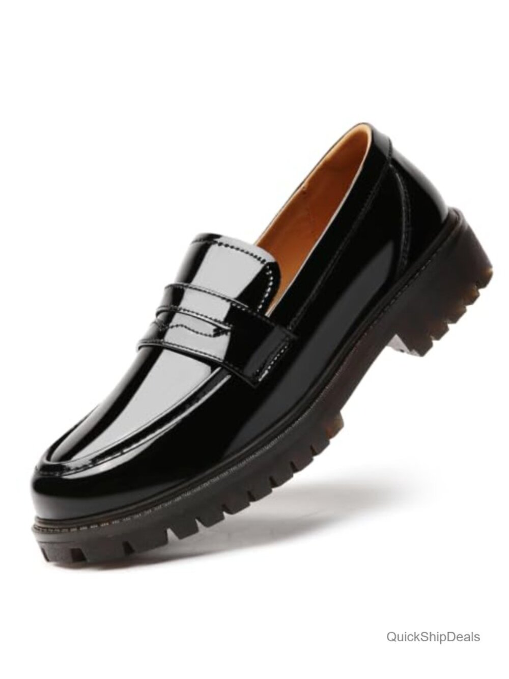 Women's Penny Loafers Classic Leather Comfortable Non Slip Flats Dressy Shoes